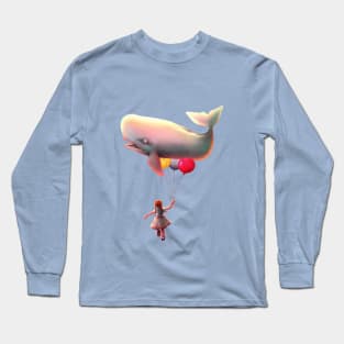 Whale and balloons Long Sleeve T-Shirt
